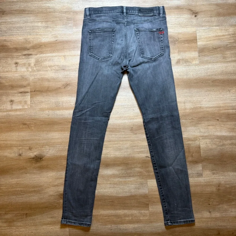 Diesel‎ D-Strukt Jeans Mens 32x32 Grey Slim Fit Distressed Faded Denim 0098B